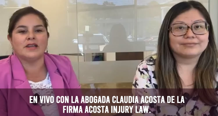 En vivo con la abogada Claudia Acosta de la firma Acosta Injury Law